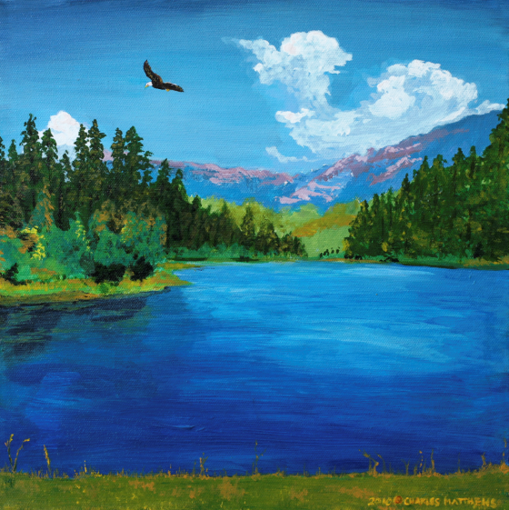 Hume Lake Painting by Charles and Stacey Matthews